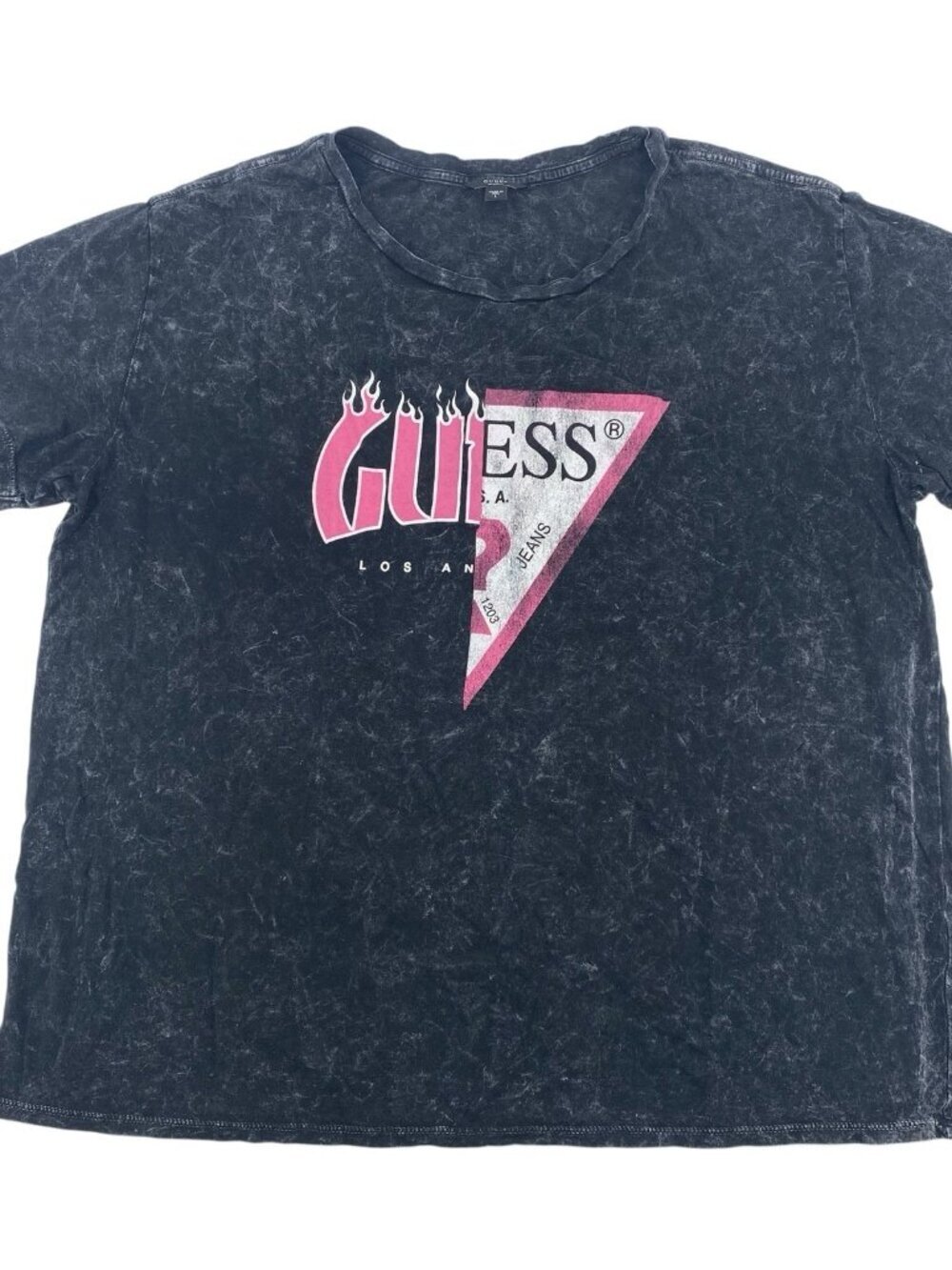 Guess Women’s Size L Acid Wash Graphic T-Shirt Grunge Retro